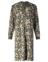 Lunatex dames nachthemd - Warme Dikke Tricot - Leaves - Katoenen dames nachtjapon - thumbnail