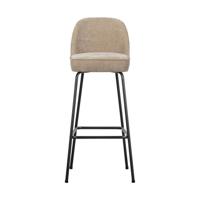 Woood Vogue barkruk H80 chenille zand - thumbnail