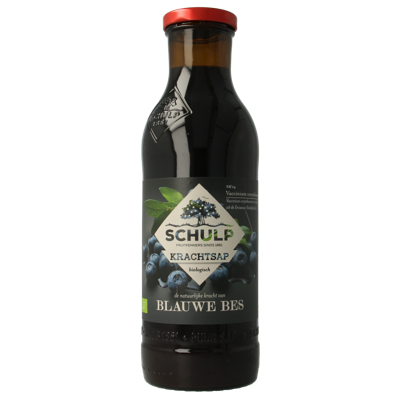 Schulp Krachtsap blauwe bessensap puur bio 750 Milliliter Schulp Krachtsap blauwe bessensap puur bio 750 Milliliter