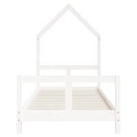 Kinderbedframe 80x200 cm massief grenenhout wit - thumbnail