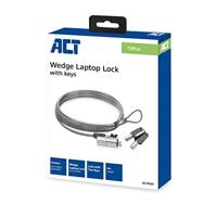 ACT AC9040 Laptopslot | Wedge Security Lock | 2x Sleutels | 2 meter - thumbnail