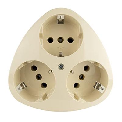 REV 0510080777 3-voudig Stopcontact (opbouw) IP20 Wit