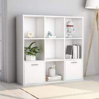 Boekenkast 98x30x98 cm bewerkt hout wit - thumbnail