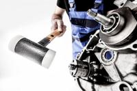 Halder Kunststofhamer | lengte 335 mm hoofd-d. 35 mm | hickory terugslagvrij | hard nylon wit | 1 stuk - 3366.035 3366.035 - thumbnail