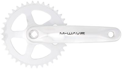 M-WAVE Mighty crankstel crankset 1-speed alu/steel