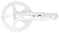 M-WAVE Mighty crankstel crankset 1-speed alu/steel - thumbnail