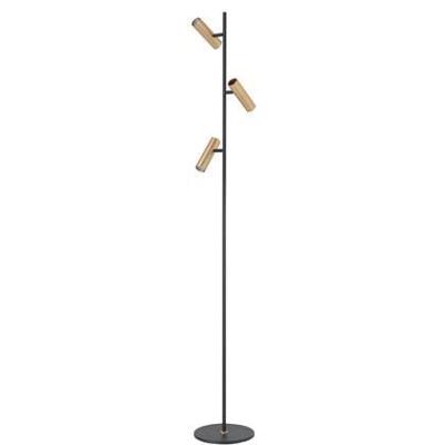 Highlight VloerlampTrend 3-lichts zwart met messing - V4733.38