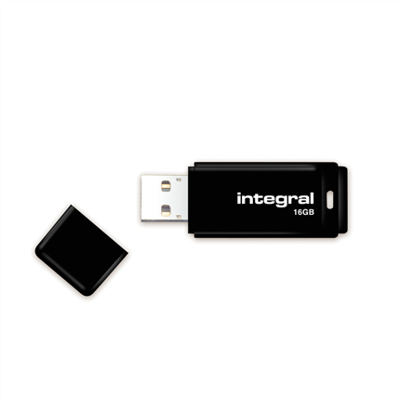 Integral USB 2.0 stick, 16 GB, zwart