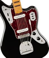 Fender Vintera II 70s Jaguar MN Black elektrische gitaar met deluxe gigbag - thumbnail