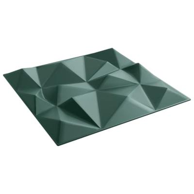 12 st Wandpanelen diamant 3 m 50x50 cm XPS groen