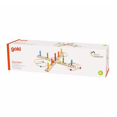 Goki houten ringwerp spel, 6 ringen Goki houten ringwerp spel, 6 ringen