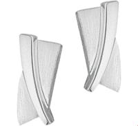 TFT Oorknoppen Poli/mat Zilver Gerhodineerd Mat Glanzend 12 mm x 5.5 mm - thumbnail