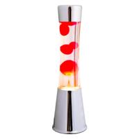 Lavalamp Zilver Met Rode Lava - thumbnail
