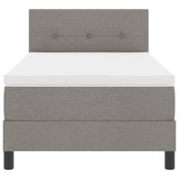 Boxspring bed met matras met hoofdeinde Taupe 90 x 200 cm Stof - thumbnail