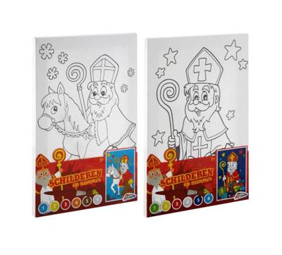 Grafix sint canvas schilderen op nummer
