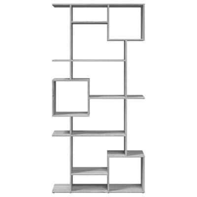 Boekenkast 92x29x188 cm bewerkt hout grijs sonoma eikenkleurig