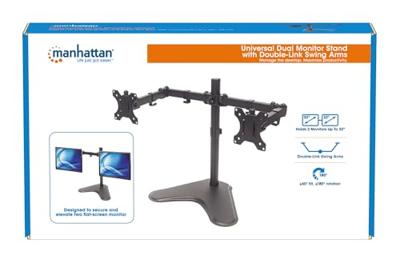 Manhattan 461559 Monitorvoet 33,0 cm (13) - 81,3 cm (32) In hoogte verstelbaar, Kantelbaar, Zwenkbaar