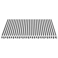 Vervangingsdoek voor luifel 4x3,5 m antracietkleurig en wit - thumbnail