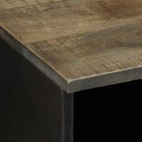 Tv-meubel 100x33x46 cm massief mangohout zwart - thumbnail