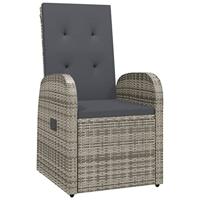 11-delige Tuinset met kussens poly rattan grijs - thumbnail