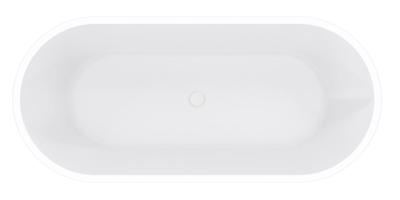 Wiesbaden Libero vrijstaand ligbad 178 x 80 cm acryl mat wit met waste mat wit 21.3651