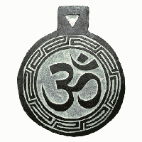 Leisteen Reliëf Hindoe OHM - thumbnail