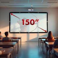 Maclean projectiescherm, 150", 330x187cm, 25mm kader 16:9, spanhaken, MC-167 - thumbnail