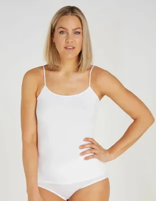 Ondergoed dames hemden - Spaghetti top - 32287 - Onderhemden met smalle bandjes - Biologisch katoen