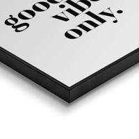 Reinders schilderij hout good vibes only 50x50cm black & white - thumbnail