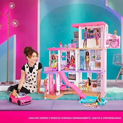 MATTEL Speelgoedauto Barbie Cabrio of Hot Wheels Monster Truck (HBT92 Barbie Glam Cabrio)