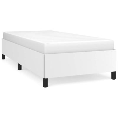 Bedframe kunstleer wit 90x190 cm