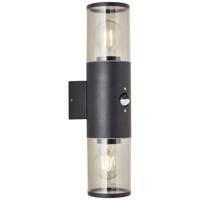 Sergioro Outdoor Applique 2L met detector, Depoli Black, 2x27 20W, bol niet inbegrepen - thumbnail