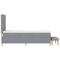 Boxspring bed met matras Lichtgrijs 90 x 200 cm Stof - thumbnail