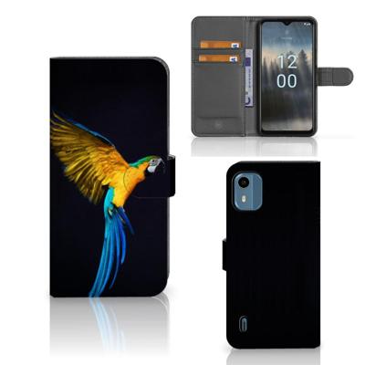 Nokia C12 | Telefoonhoesje | Met pasjeshouder | Papegaai