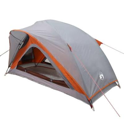 VidaXL Tent 1-persoons waterdicht grijs en oranje VidaXL Tent 1-persoons waterdicht grijs en oranje
