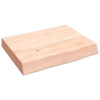 VidaXL Wastafelblad 40x30x(2-6) cm onbehandeld massief hout - thumbnail