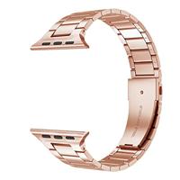 Stalen schakelband - Champagne goud - Geschikt voor Apple watch 44mm / 45mm / 46mm / 49mm - thumbnail