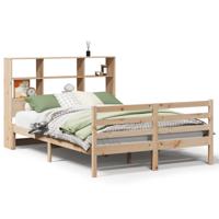 Bed met boekenkast zonder matras massief grenenhout 150x200 cm - thumbnail