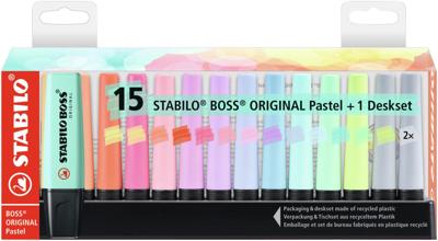 Markeerstift stabilo boss 70/15 bureauset pastel | 5 stuks