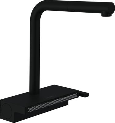 Hansgrohe Aquno Select M81 ééngreeps keukenkraan 250, uittrekbare uitloop, 2jet, sBox, mat zwart