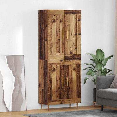 Hoge kast Oud Hout 69,5 x 34 x 180 cm Bewerkt hout