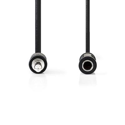 Stereo-Audiokabel | 3,5 mm Male - 6,35 mm Female | 0,2 m | Zwart