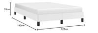 Bedframe zonder matras 120x190 cm kunstleer wit - thumbnail