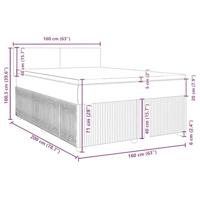 Boxspring met matras fluweel roze 160x200 cm - thumbnail