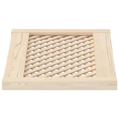 VidaXL Kastdeuren met latwerk 2 st 59,5x39,5 cm massief grenenhout