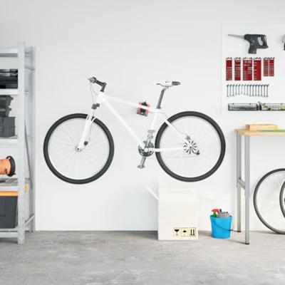 Fietsreparatiehouder inklapbaar wandmontage rood en zwart staal - thumbnail