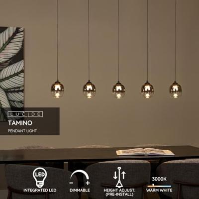Lucide TAMINO - Hanglamp - LED Dimb. - 5x5,6W 3000K - Zwart Lucide TAMINO - Hanglamp - LED Dimb. - 5x5,6W 3000K - Zwart