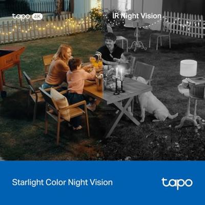 Tapo C660 KIT 4K 360° Solar bewakingscamera voor buiten, accu 10.000 mAh, nachtzicht, dual band wifi, KI-detectie, licht & geluidsalarm, lokale opslag via microSD H500