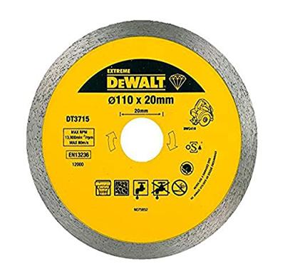 DeWALT DT3715 Diamantzaagblad 110mm nat/droog voor tegelzaagmachine