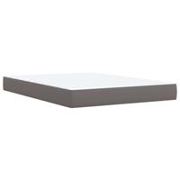 Boxspring met matras kunstleer grijs 140x190 cm - thumbnail